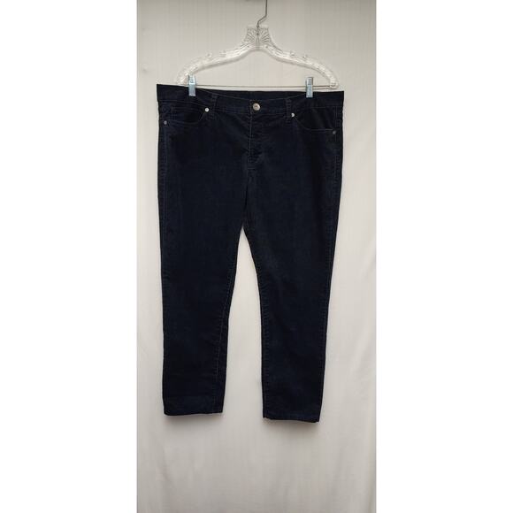 JCP JCPenny Corduroy Navy Blue Jeans Pants Size 32/14 - Picture 2 of 5